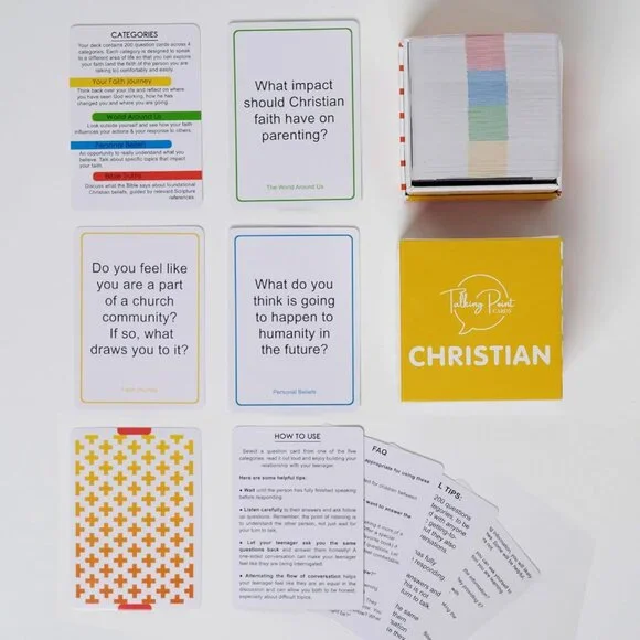 Christian Conversation Cards Religious Family Game Night Bible Study Youth - Picture 8 of 8
